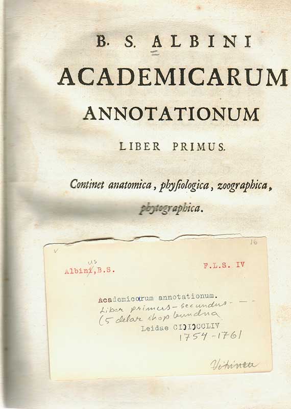 Albini, B.S. Year book 1754
