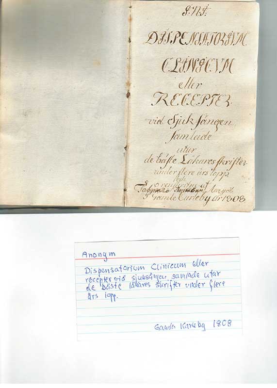 Anonym receptsamling 1808