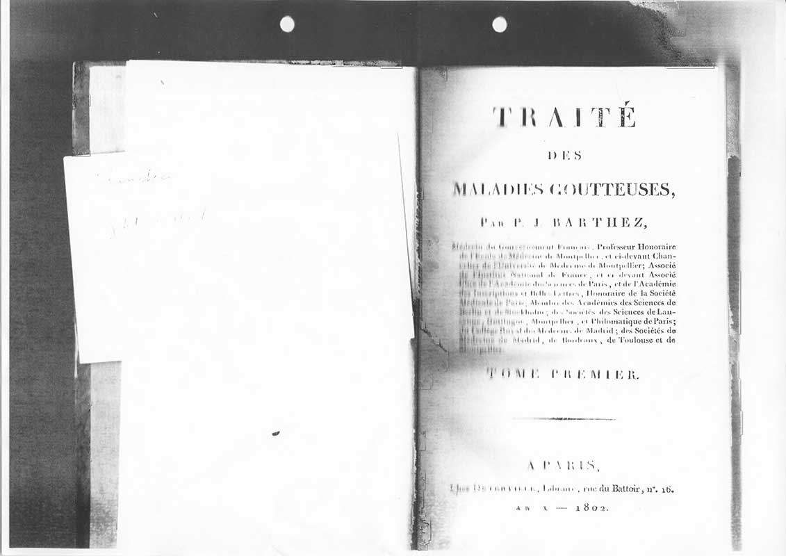 Barthez, P J. Gikt 1802