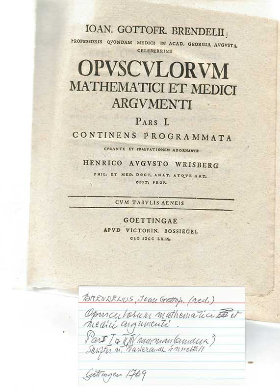 Brendelius, I. G. Div. artiklar 1769