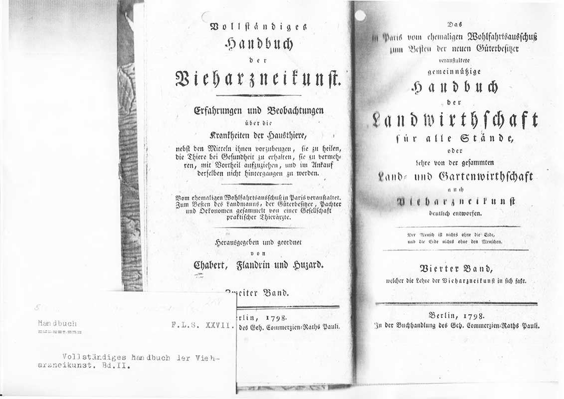 Chaubert, Flandrin, Buzard Veterinärmedicin 1798