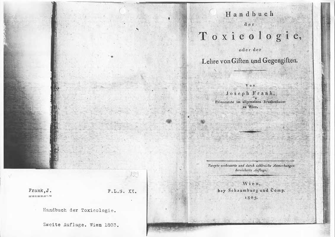 Frank, J. Toxikologi 1803