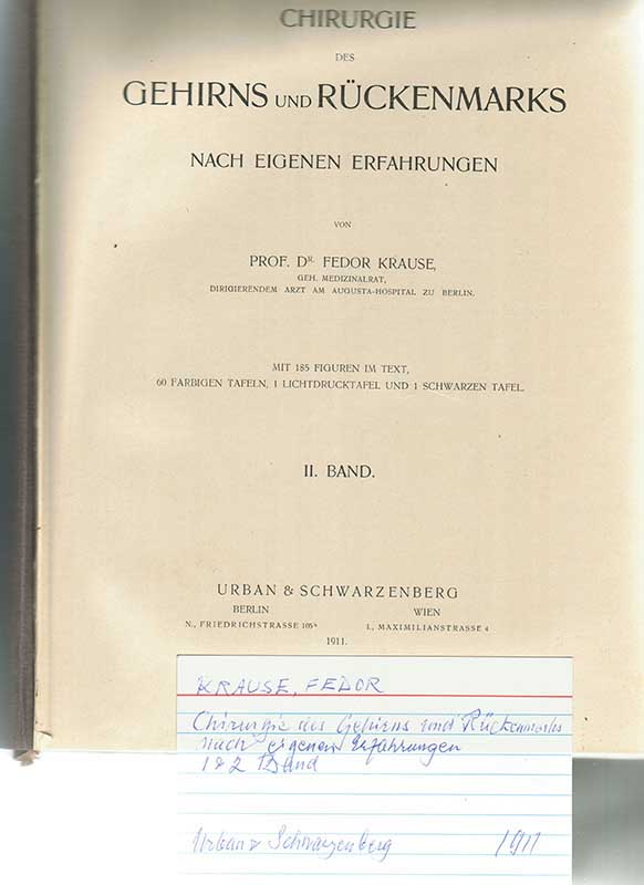 Gehirns:Rückemarks Kirurgi 1911 Del II