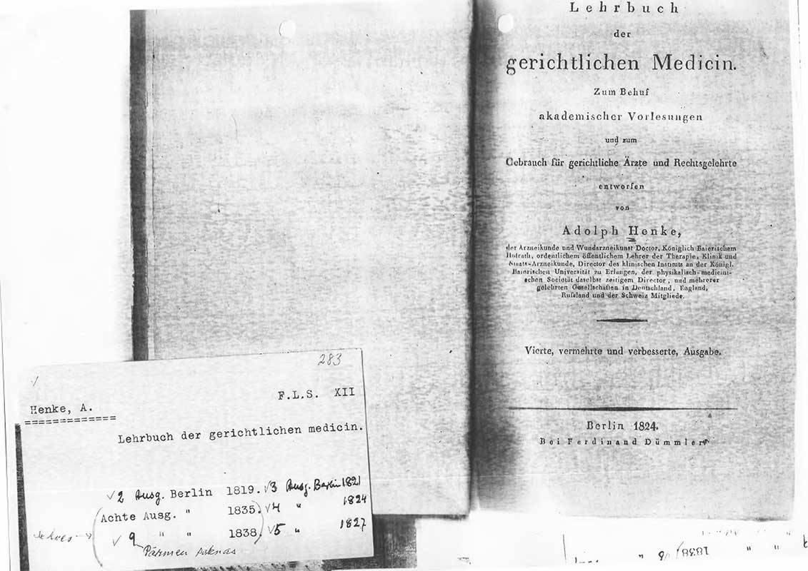 Henke, A. Medicinsk juridik 1824