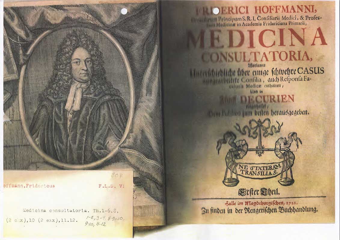Hoffmanni, Fr. Allmän medicin 1724.