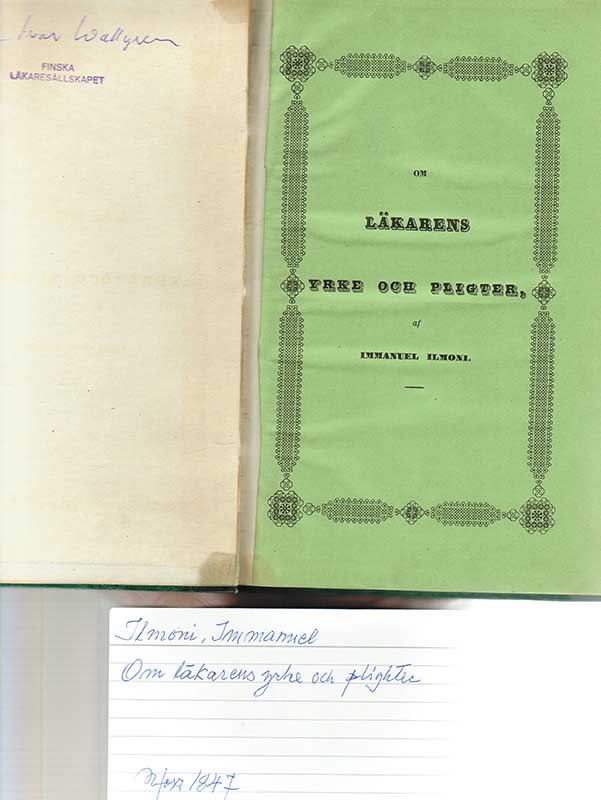 Ilmoni, I. Etik 1847