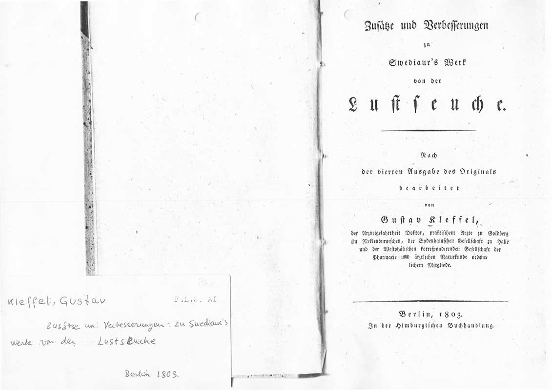 Kleffel, G. Venereologi 1803
