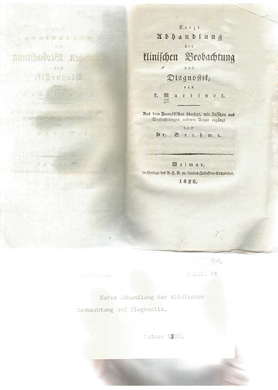 Martinet, L. Diagnostik 1826