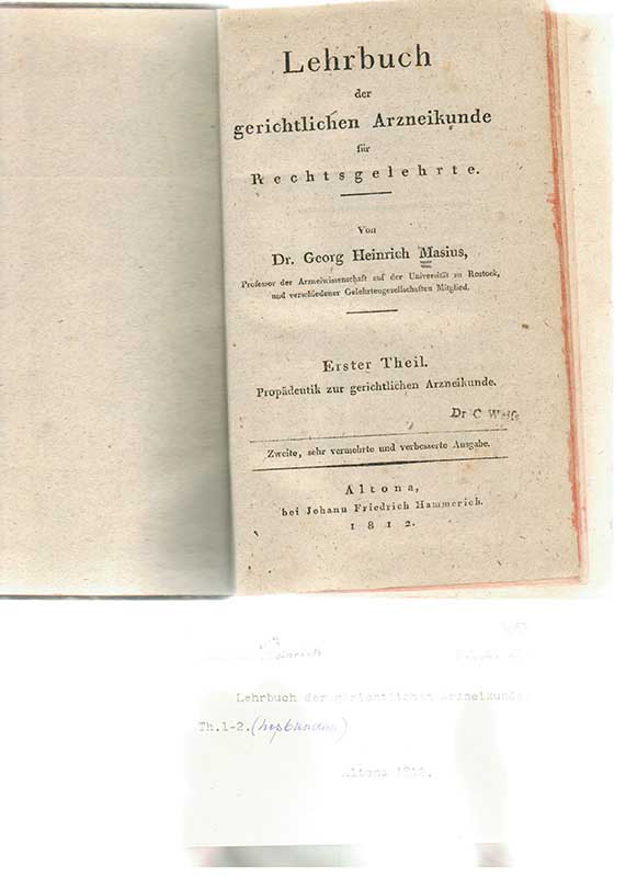 Masius, G.H. Farmakologi 1812