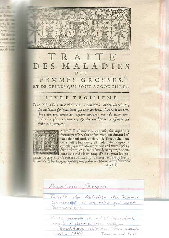 Mauriceau, F. I Obstretik 1738