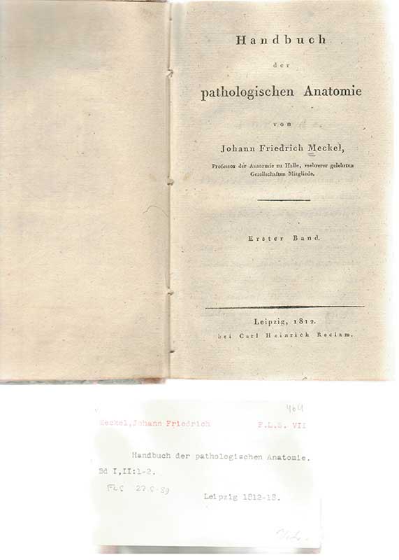 Meckel, J. F. Pat. anatomi I 1812