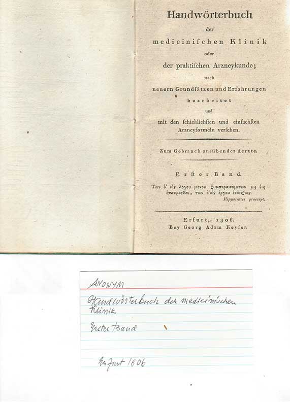Medicinsk uppslagsbok 1806