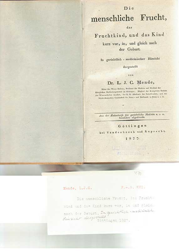 Mende, L.J.C. Obstretik 1827