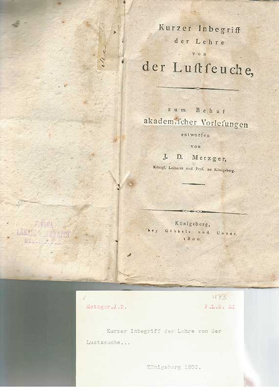 Metzger, J.D. Lustseuche 1800
