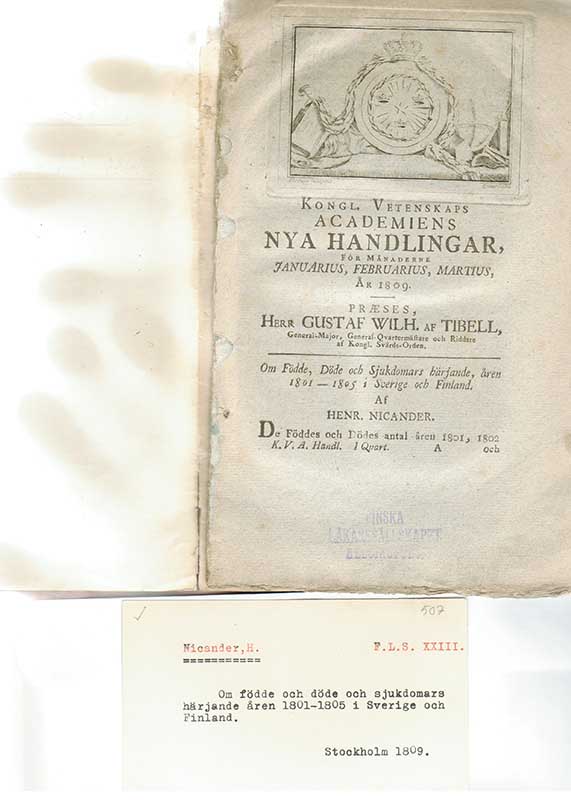 Nicander, H. Neonatologi 1809