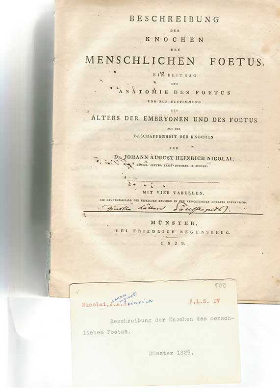 Nicolsi, J.A.H. Embryologi 1829