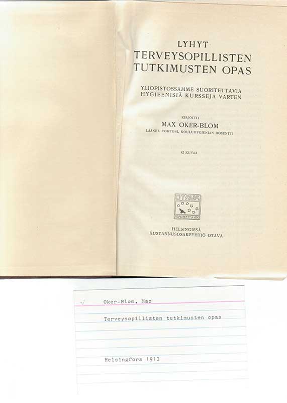 Oker-Blom, M Hälsovård 1913