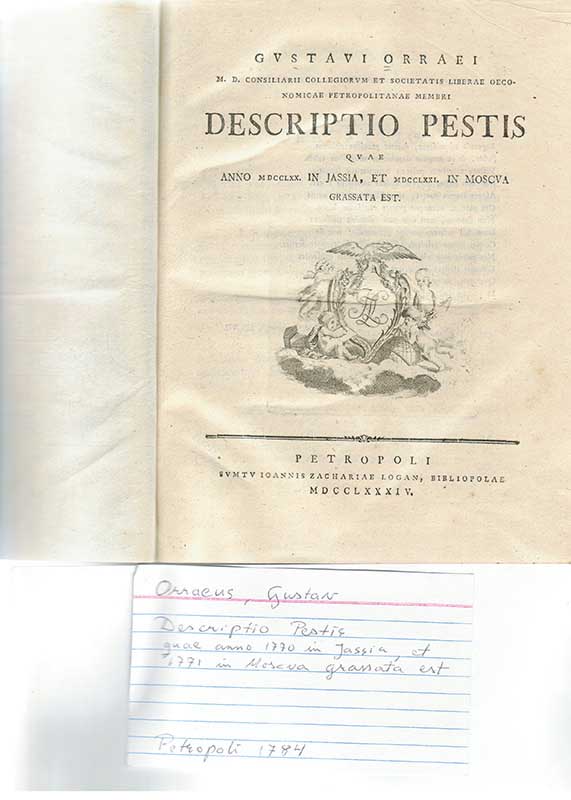 Orraeus, G. Pest 1784