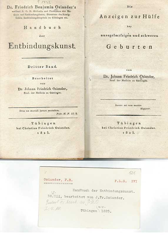 Osiander, F.B. Schwere Geburten 1825