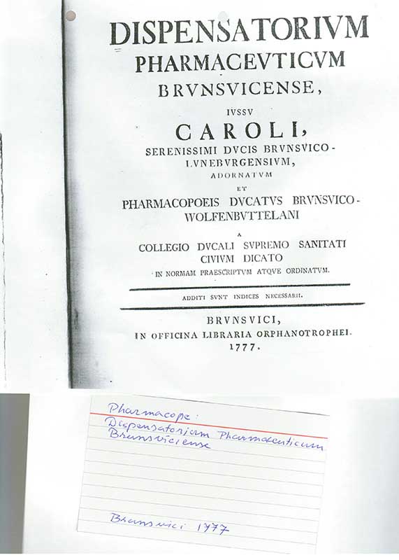 Pharmacope Brunsviciense 1777