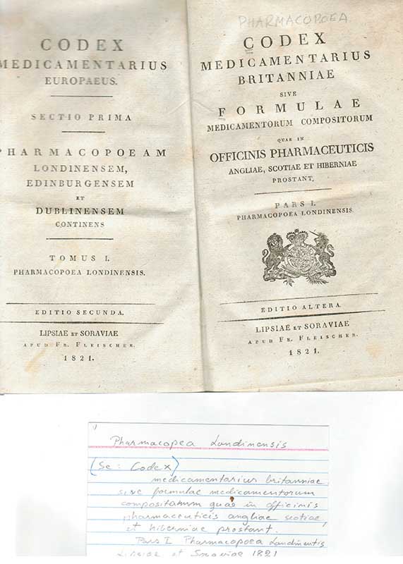 Pharmacopea Lundinensis 1821