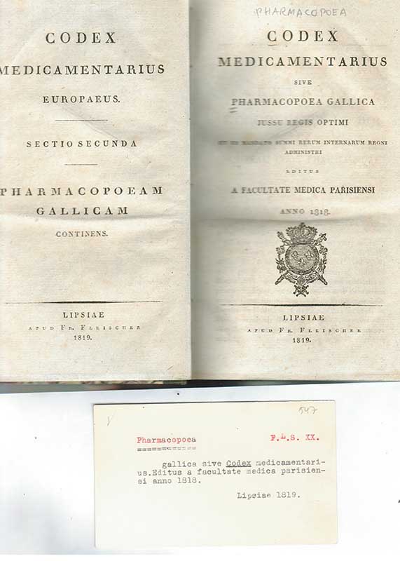 Pharmacopea Parisiensi 1819