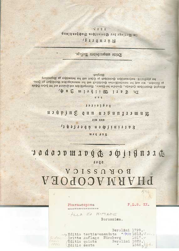 Pharmacopoea Borussica 1817