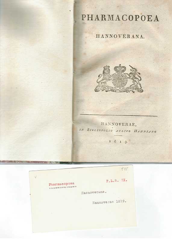 Pharmacopoea Hannoverana 1819
