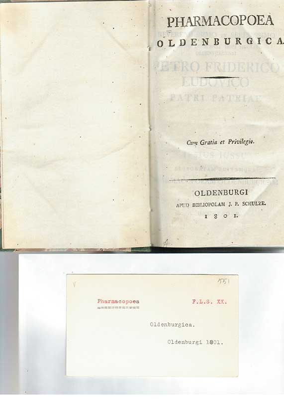 Pharmacopoea Oldenburgics 1801