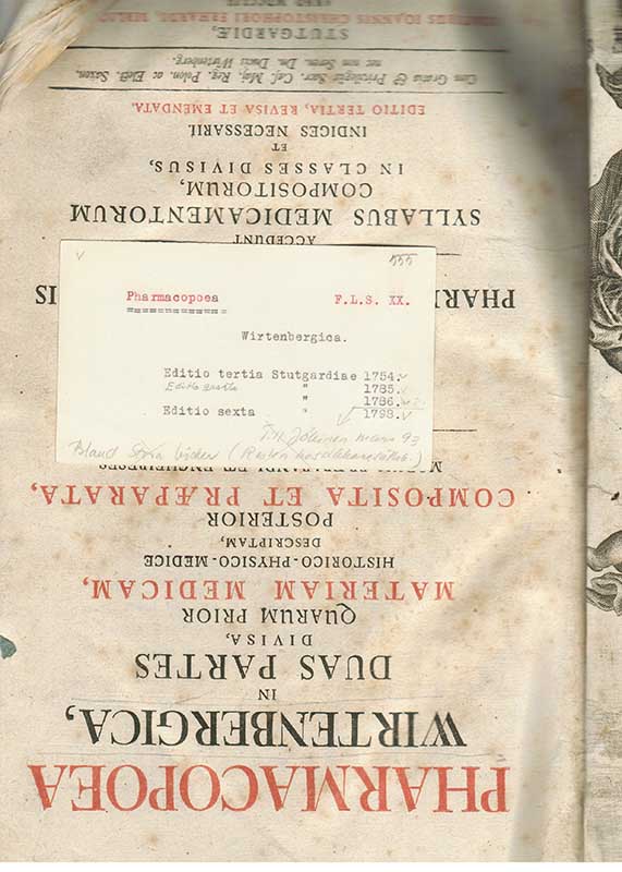 Pharmacopoea Wirtenbergica 1754