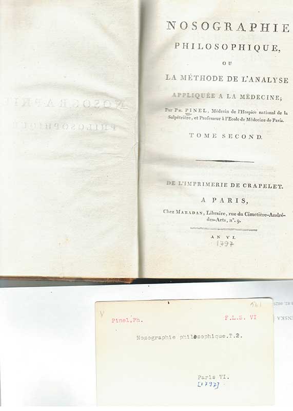 Pinel, Ph. Philosoph. 1797