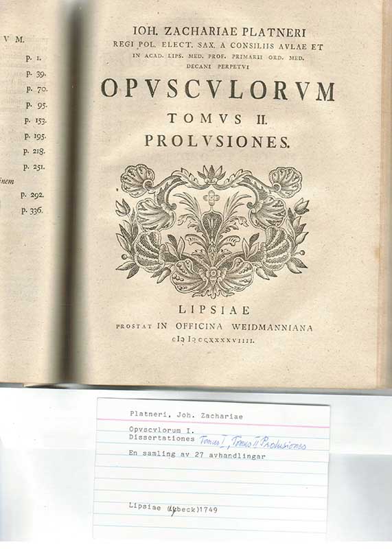 Platneri, J.Z Avhandingar 1749 II