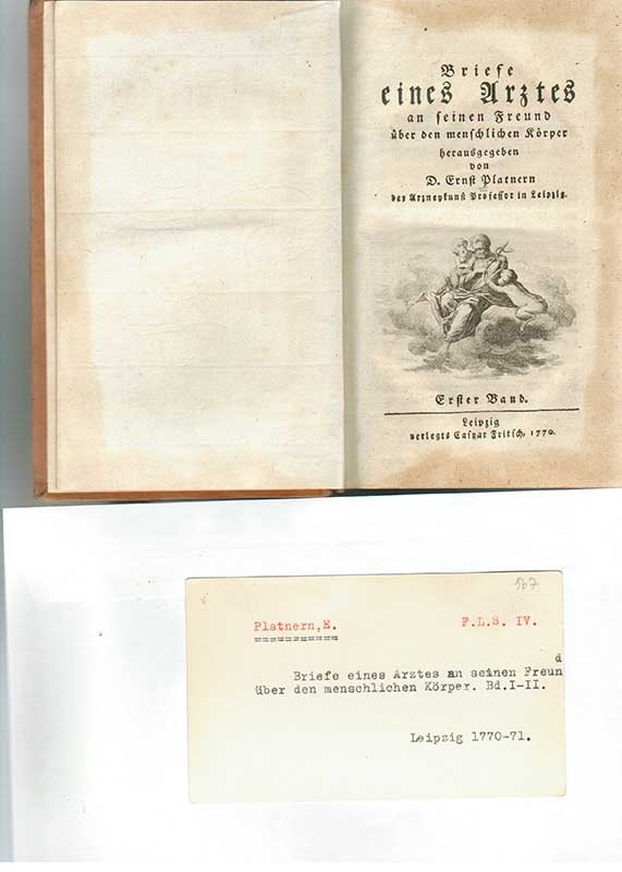 Platnern, E. Brief über Körper 1771 I