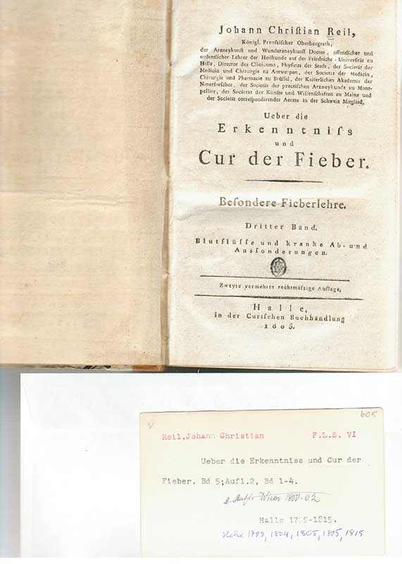 Reil, J.Ch. Febersjukdomar III 1815