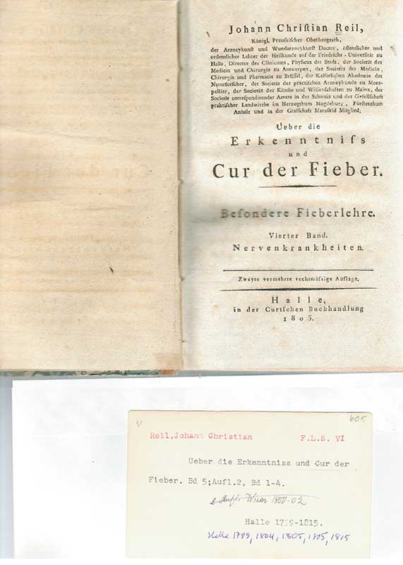 Reil, J.Ch. Febersjukdomar IV 1815
