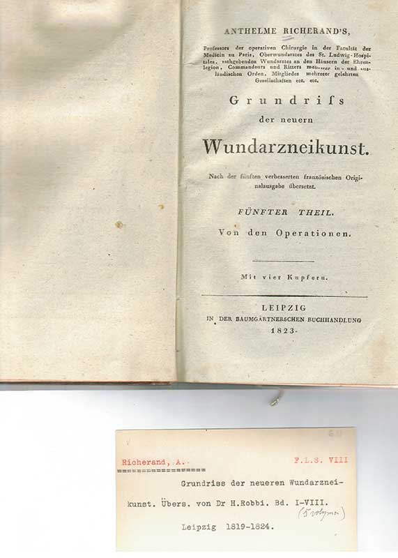 Richerand, A. Kirurgi V 1823