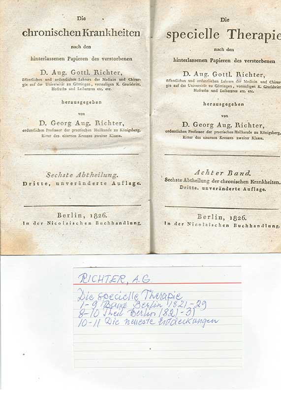 Richter, A.G. Allmän medicin VIII 1826