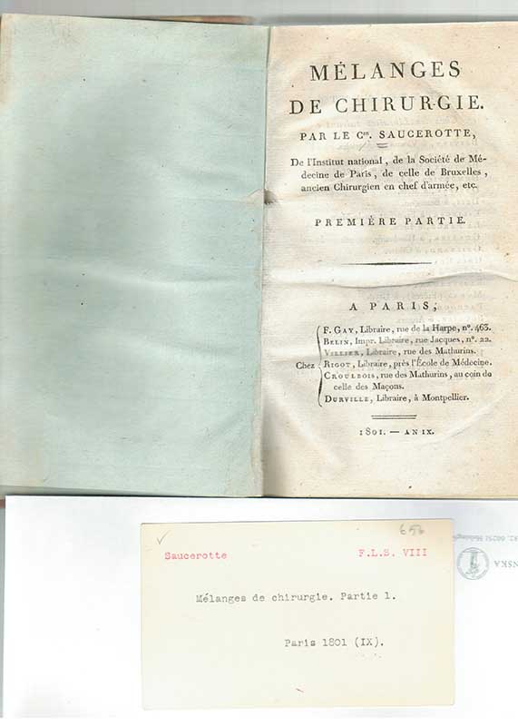 Saucerotte Militärmedicin 1801