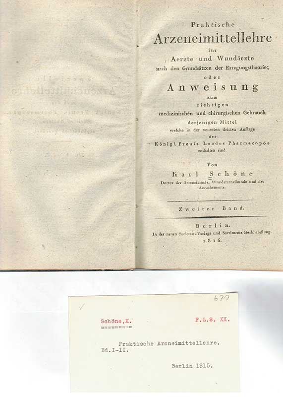 Schöne, K. Farmakologi II 1815