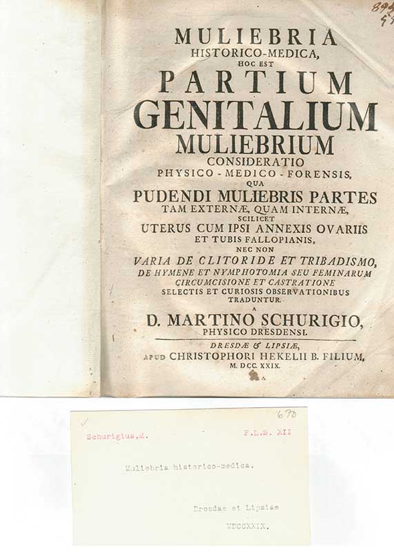 Schurigius, M. Obstretrik 1779