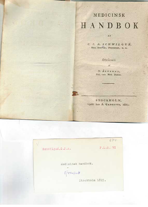Schwilgué, C.J.A. Allmän medicin 1815