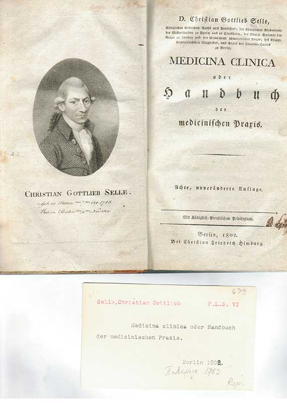 Selle, Chr. G. Allmän medicin 1802