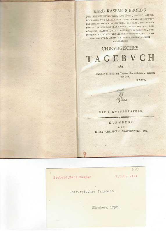 Siebold, A.E. v. Kirurgi 1792