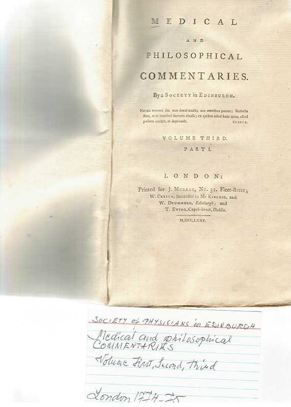 Soc. of Phys. in Edingurgh referat 1774-75