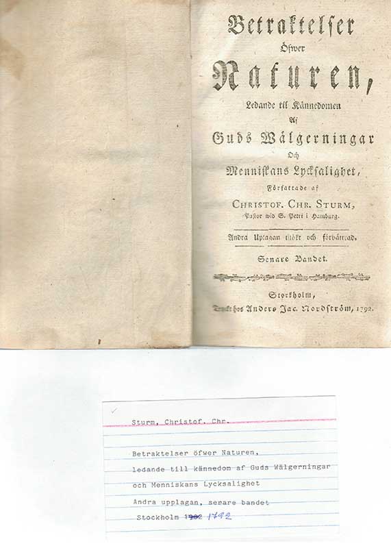 Sturm, Chr. Chr. Etik och filosofi 1792