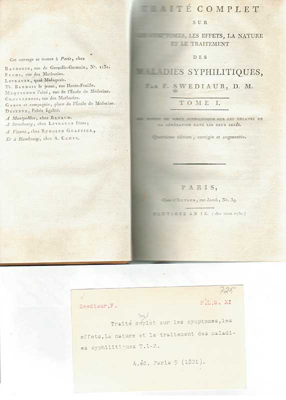 Swediaur, F. Venerologi I-II 1801