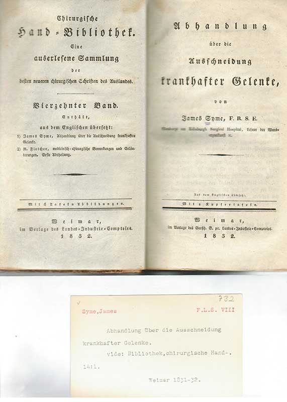 Syme, J.  Ortopedi 1831-32