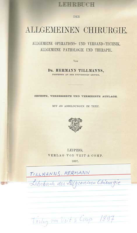 Tillmanns H. Kirurgi 1897