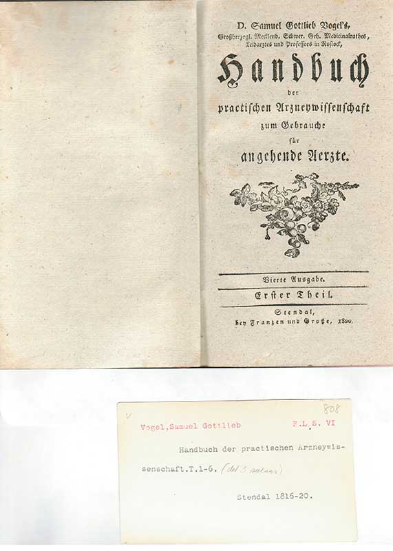 Vogel S.G. Allmän medicin 1-6 1816-20