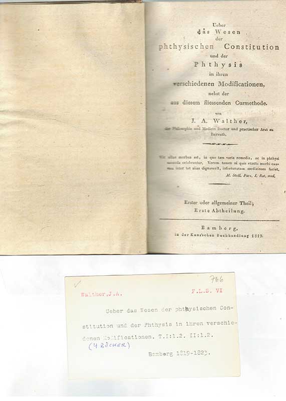 Walther, J.A. Tuberkulos I-IV 1819-23